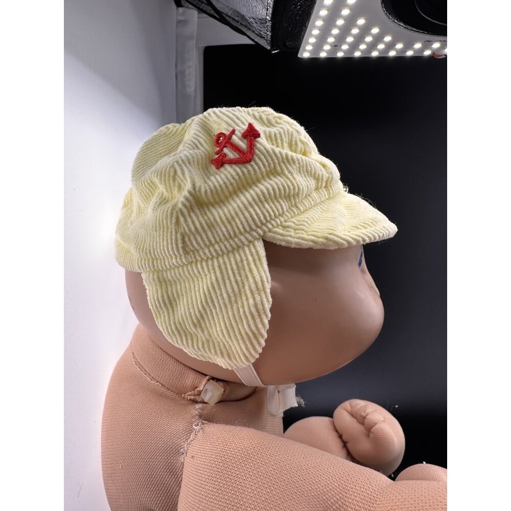 Cabbage Patch Kids Preemie Yellow Corduroy Sailboat Coleco Anchor Hat ‎ Vtg 1984